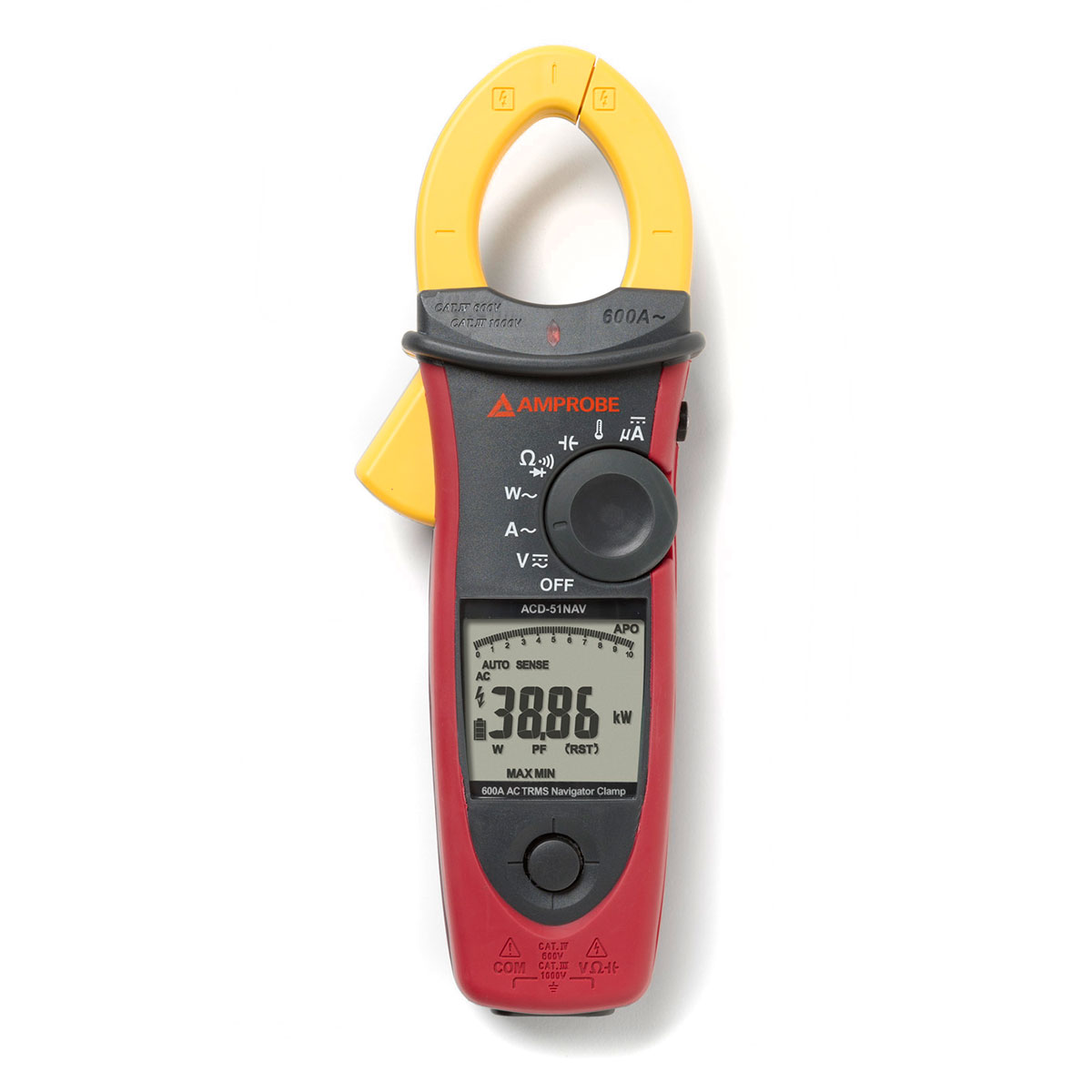 Amprobe ACD-51NAV CAT IV 600A True-RMS Navigator Clamp Meter - ACD-51NAV