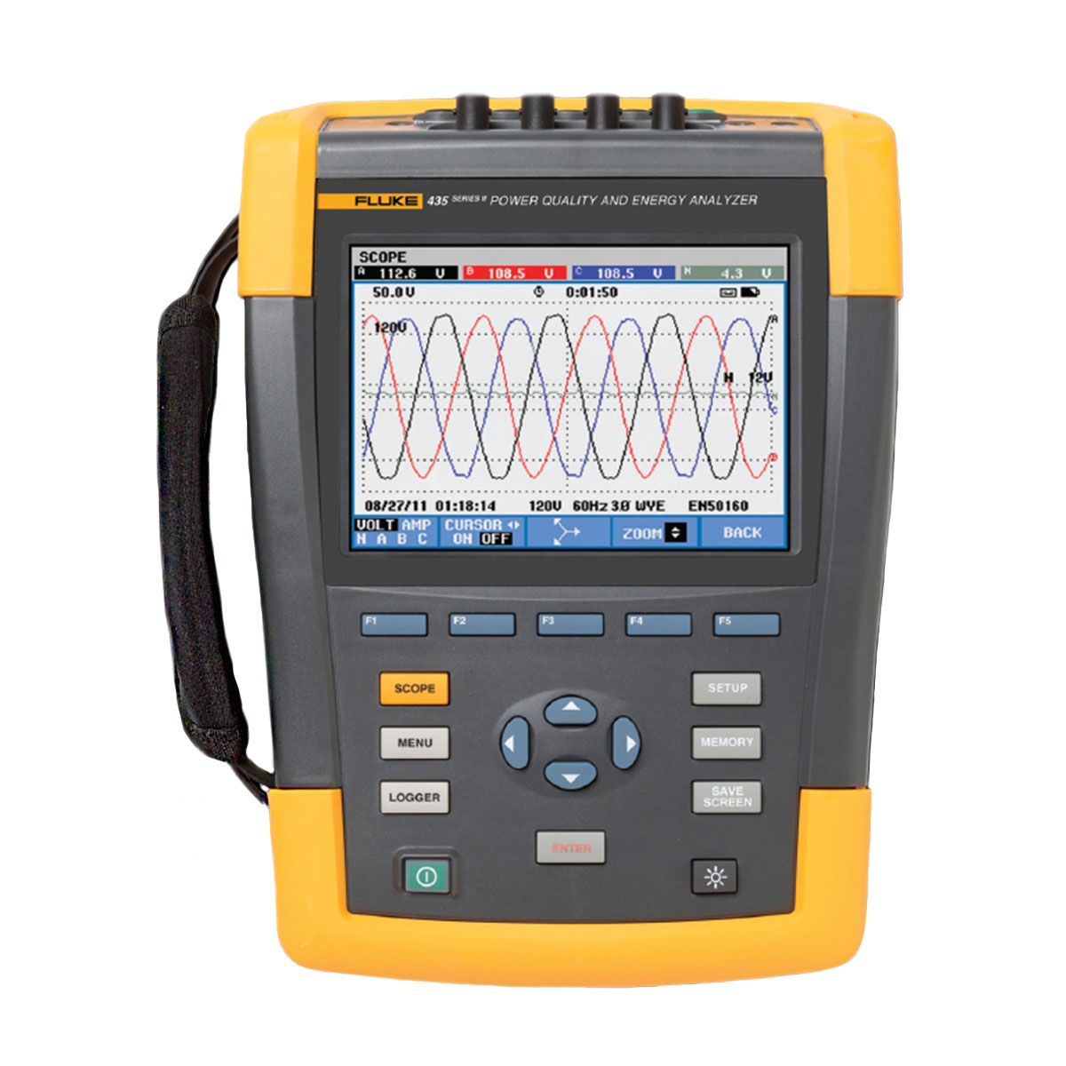 435-II Three-Phase Power Quality and Energy Analyzer, 435-II, Fluke | BHD