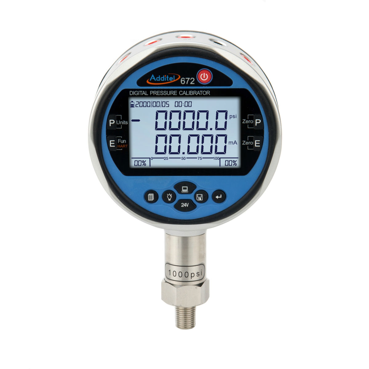 ADT 672 Digital Pressure Calibrator, ADT672-02-GP100-BAR-B, Additel